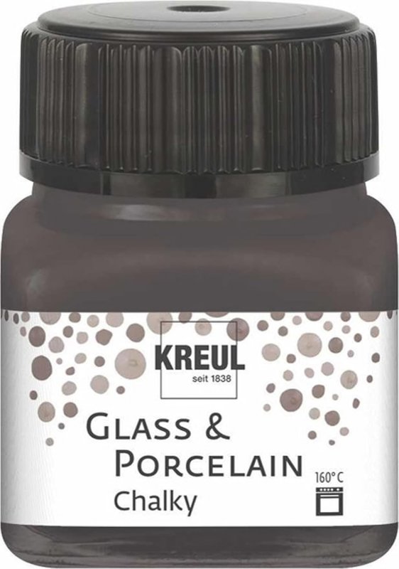 Kreul Pintura para vidrio y porcelana Chalky 20 ml - Volcanic Gray