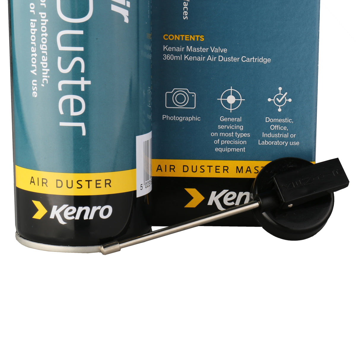 Kenro Spraycan Aire comprimido + Plástico Espray Válvula 360 ml — 8