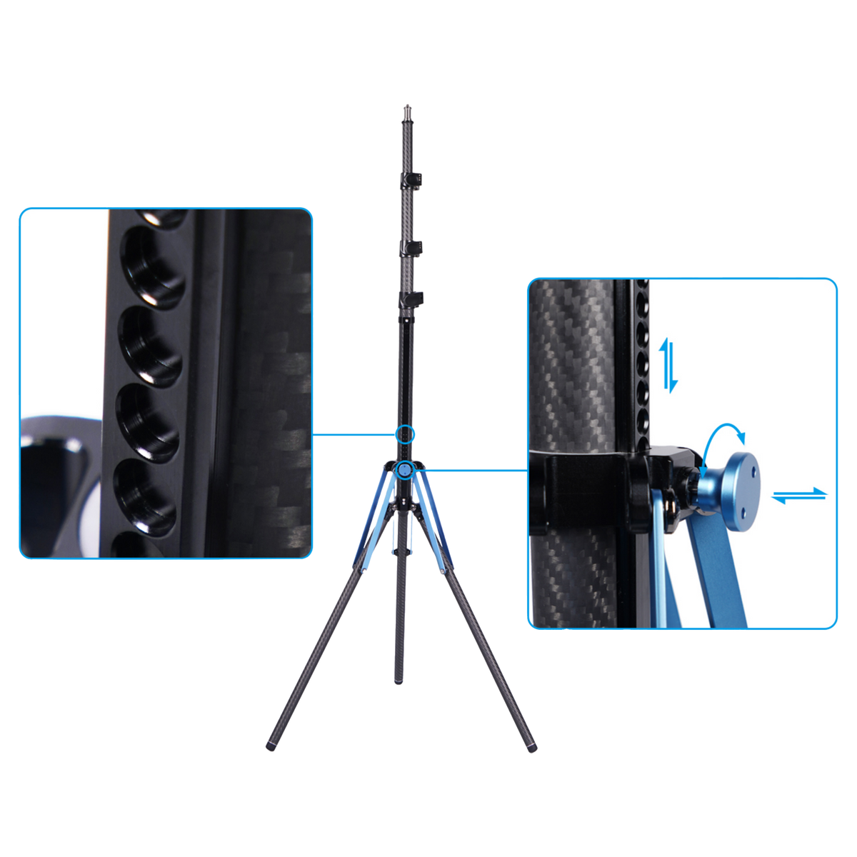Sirui Carbono Trípode DK18 Con amortiguación neumática 1.8m — 8