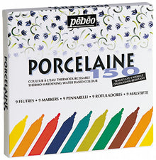 Pebeo Porcelaine 150 Marker Sets - Punta estándar - 9 Colores