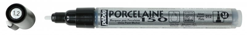 Pebeo Porcelaine 150 Marker Bullet Tip 1.2 mm - Plata