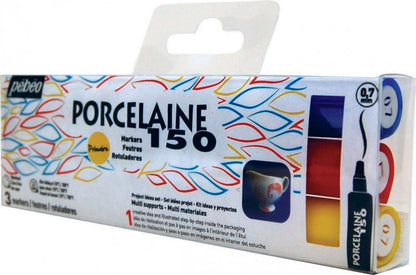 Pebeo Porcelaine 150 Marker Sets - Punta fina - 3 Colores primarios