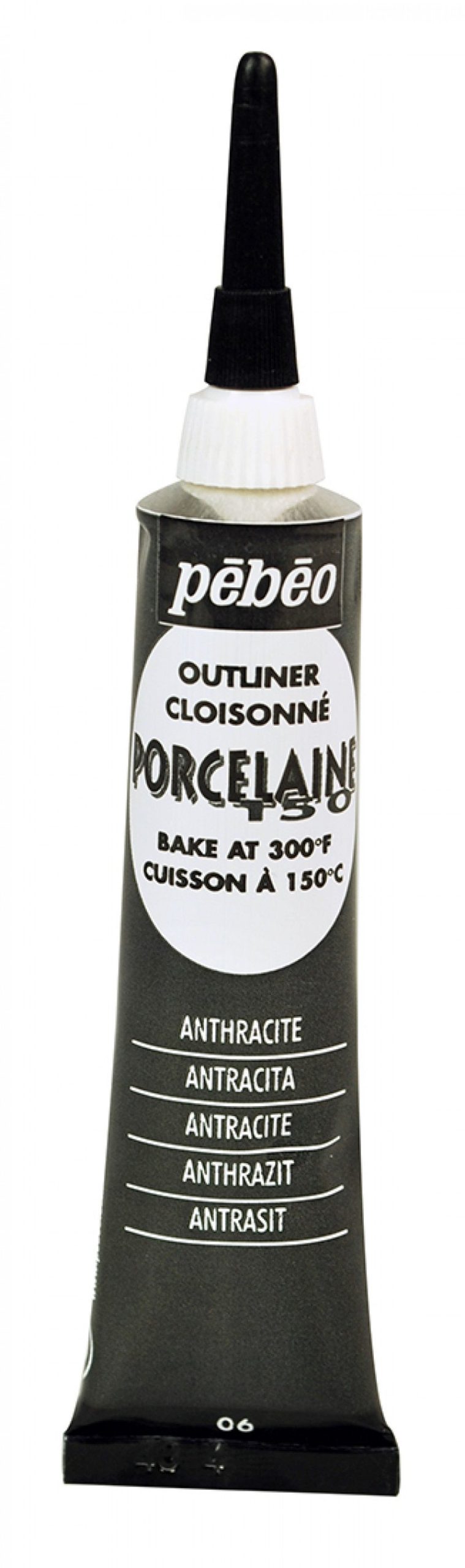 Pebeo Porcelaine 150 Outliner 20 ml - 06 - Antracita