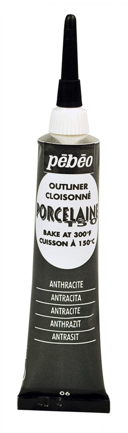Pebeo Porcelaine 150 Outliner 20 ml - 06 - Antracita