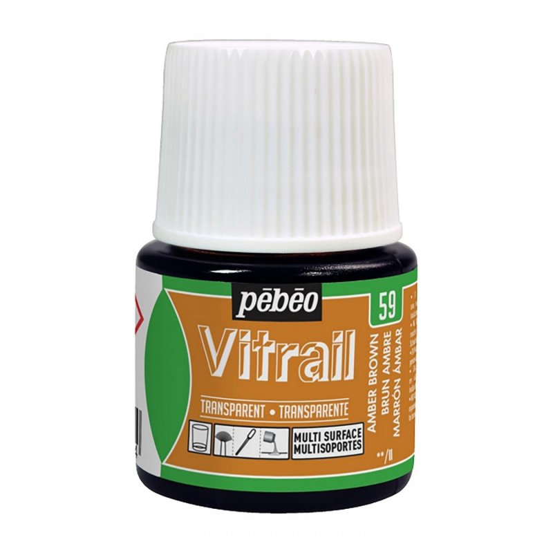Pebeo Vitrail Transparente Pintura para vidrio 45 ml - 59 - Amberbruin