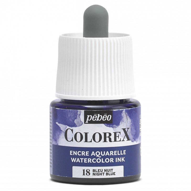 Pebeo Colorex Tinta acuarelable 45 ml - 18 - Nachtblauw