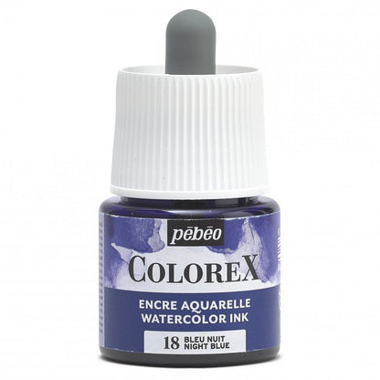 Pebeo Colorex Tinta acuarelable 45 ml - 18 - Nachtblauw