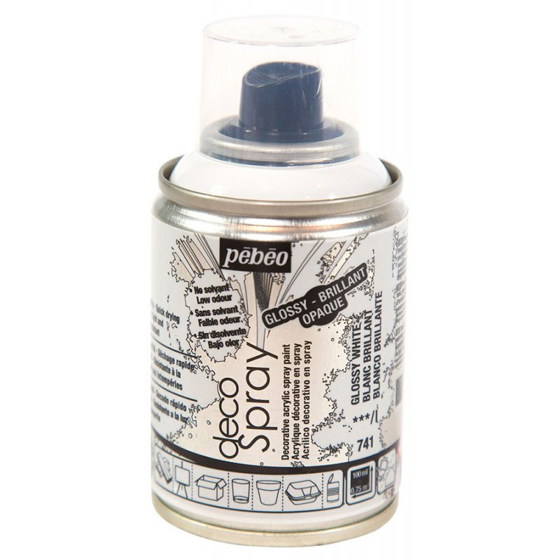 Pebeo Decospray Acryl Decoratieverf 100 ml - Glanzend Blanco
