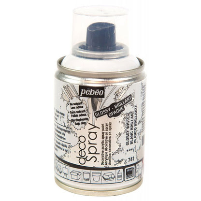 Pebeo Decospray Acryl Decoratieverf 100 ml - Glanzend Blanco