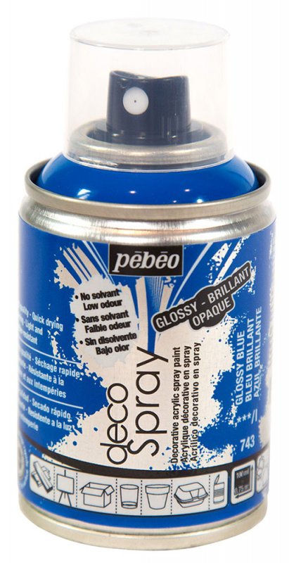 Pebeo Decospray Acryl Decoratieverf 100 ml - Glanzend Azul