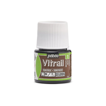 Pebeo Vitrail Transparente Pintura para vidrio 45 ml - 11 - Marrón