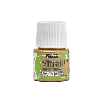 Pebeo Vitrail Transparente Pintura para vidrio 45 ml - 38 - Oro