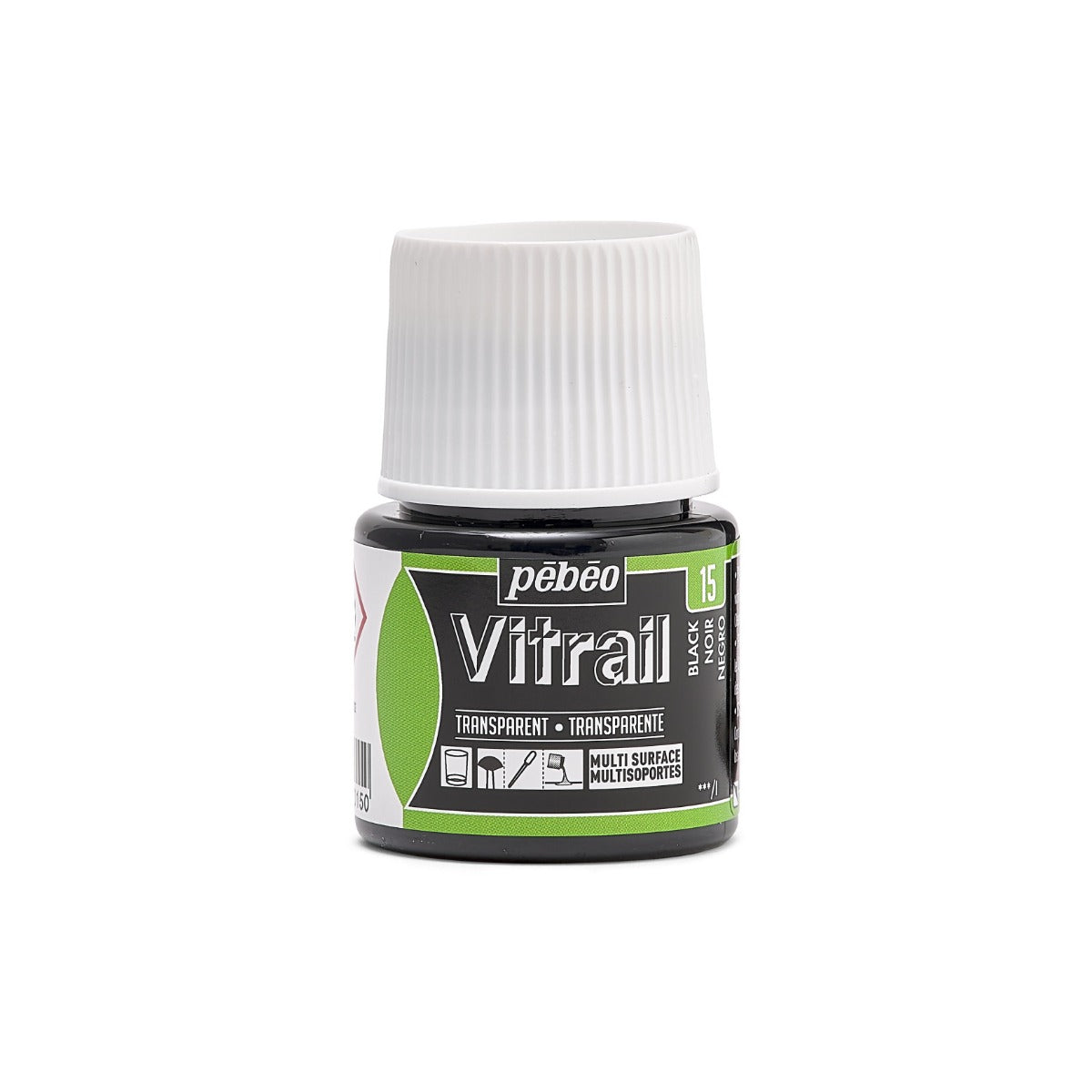 Pebeo Vitrail Transparente Pintura para vidrio 45 ml - 15 - Negro