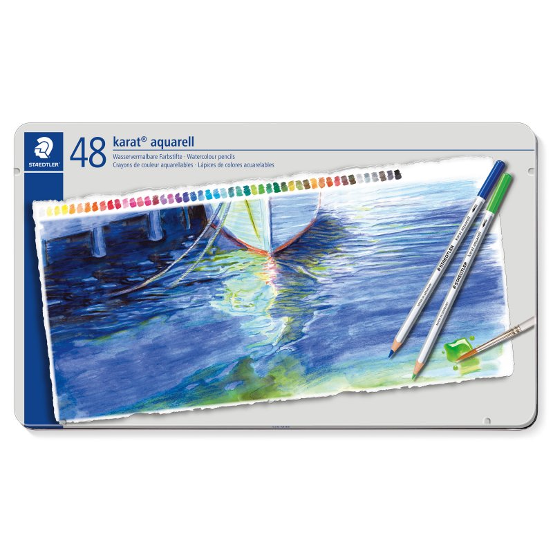 Staedtler Karat Aquarell Lápices acuarelables Estuche metálico - 48 unidades