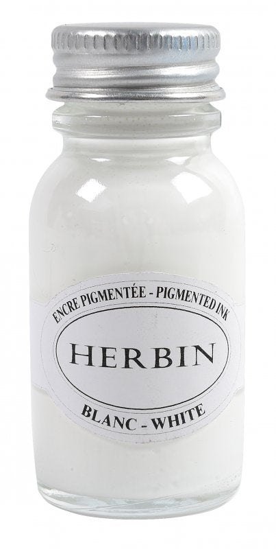 Herbin Pigmented Ink 15 ml - Blanco