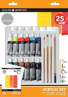 Daler-Rowney Simply Acrylic Art Set - 25 Pack