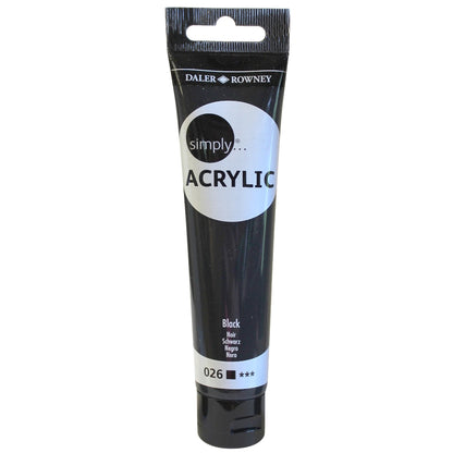 Daler-Rowney Simply Acrylic 75 ml - Negro