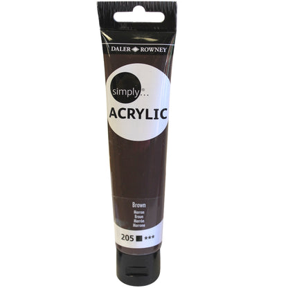 Daler-Rowney Simply Acrylic 75 ml - Marrón