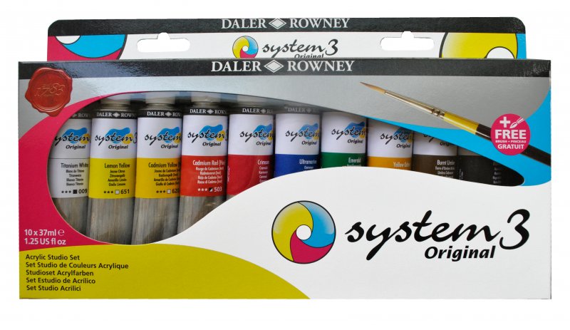 Daler-Rowney System3 Acrylic Sets - Set de estudio - 10 x 37 ml