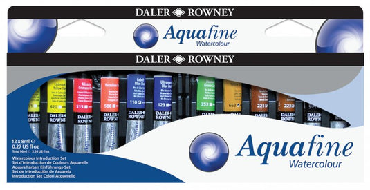 Daler-Rowney Aquafine Watercolour Sets - Set de introducción - 12 x 8 ml