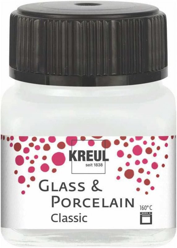 Kreul Pintura para vidrio y porcelana Classic 20 ml - Opaco Creme Blanco