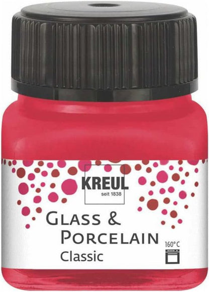 Kreul Pintura para vidrio y porcelana Classic 20 ml - Opaco Karmijnrood