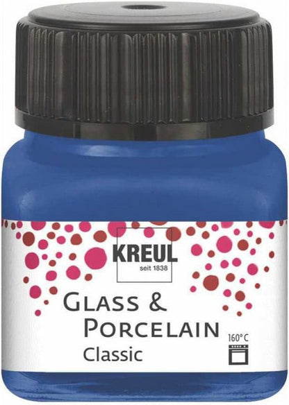 Kreul Pintura para vidrio y porcelana Classic 20 ml - Opaco Azul cobalto