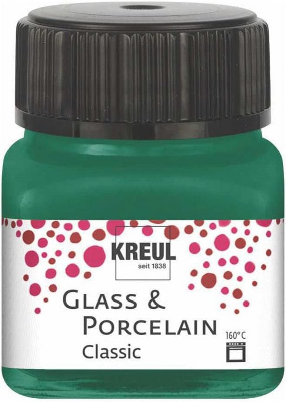 Kreul Pintura para vidrio y porcelana Classic 20 ml - Opaco Verde oscuro