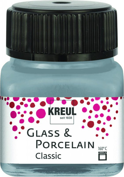 Kreul Pintura para vidrio y porcelana Classic 20 ml - Metallic Plata
