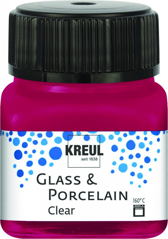 Kreul Glass & Porcelain Clear 20 ml - Rojo vino