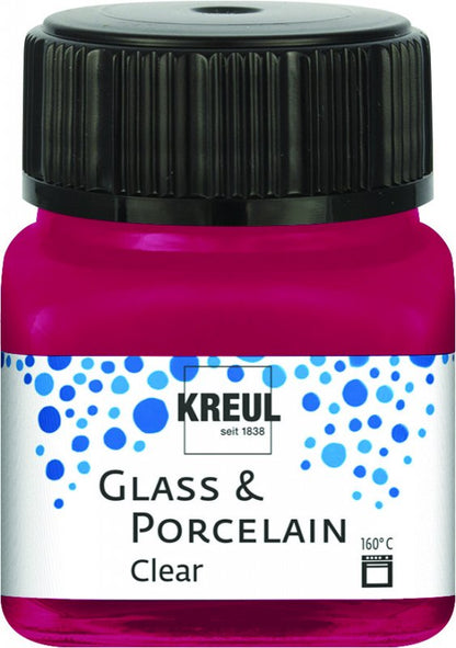Kreul Glass & Porcelain Clear 20 ml - Rojo vino
