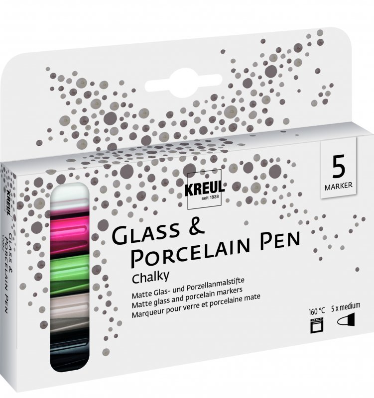 Kreul Rotuladores para vidrio y porcelana Sets - Chalky Set 5