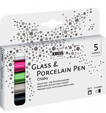 Kreul Rotuladores para vidrio y porcelana Sets - Chalky Set 5