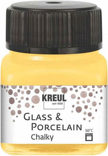 Kreul Pintura para vidrio y porcelana Chalky 20 ml - Yellow Safran