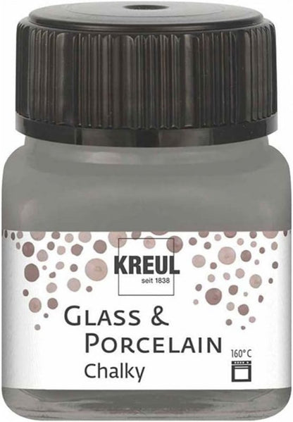 Kreul Pintura para vidrio y porcelana Chalky 20 ml - Smoky Stone