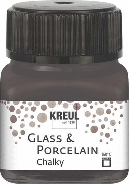 Kreul Pintura para vidrio y porcelana Chalky 20 ml - Volcanic Gray