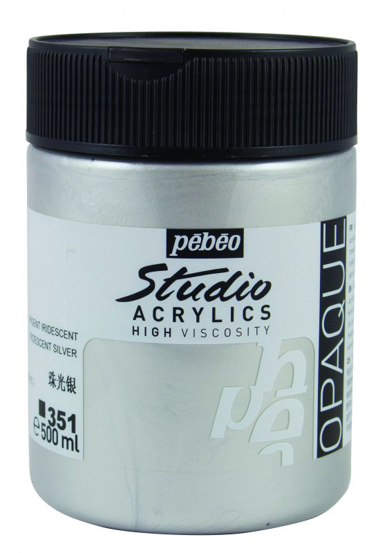 Pebeo Studio Pintura acrílica 500 ml - 351 - Plata