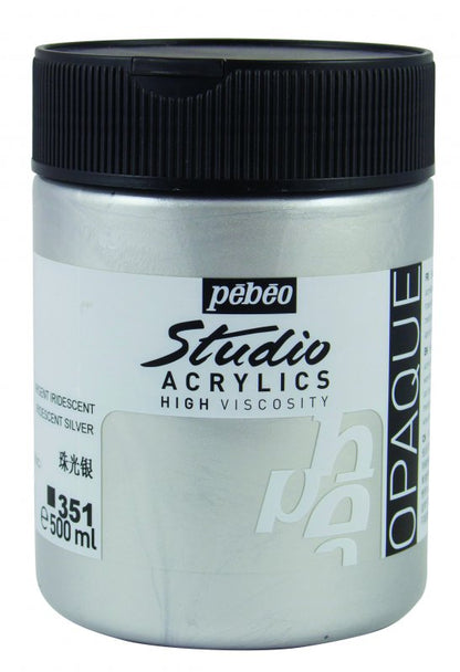 Pebeo Studio Pintura acrílica 500 ml - 351 - Plata