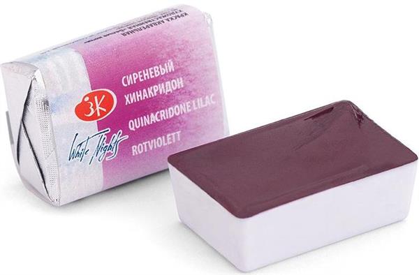 White Nights Watercolour Pan 2.5 ml - Kleuren N-Z - Quinacridone Lilac