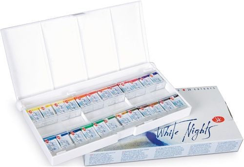 White Nights Watercolour Sets - Plastic box - 24 pack