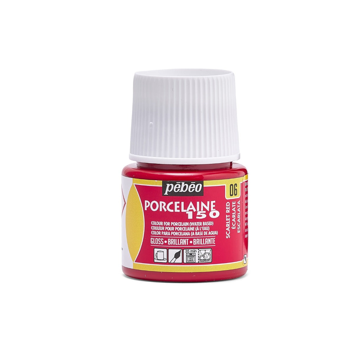 Pebeo Porcelaine 150 Pintura para porcelana 45 ml - 06 - Scharlaken
