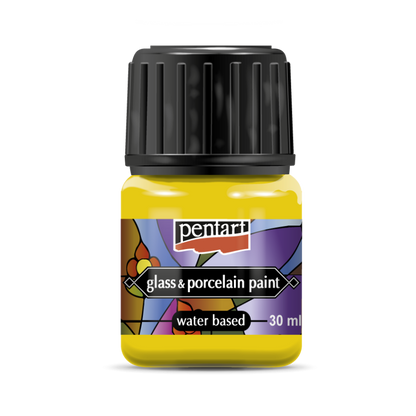 Pentart Pintura para porcelana y vidrio 30 ml - Amarillo