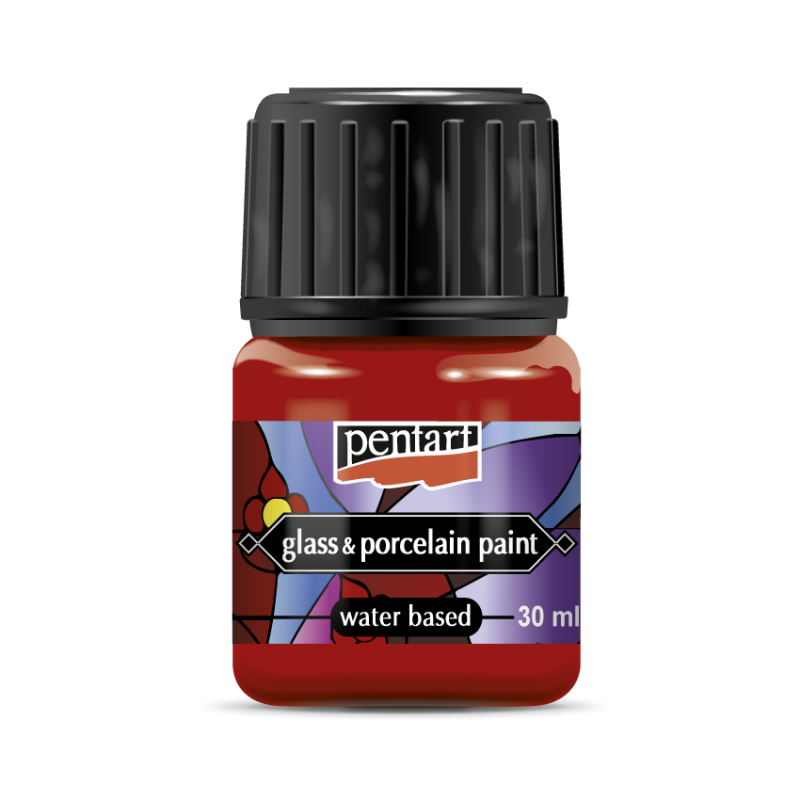 Pentart Pintura para porcelana y vidrio 30 ml - Rojo