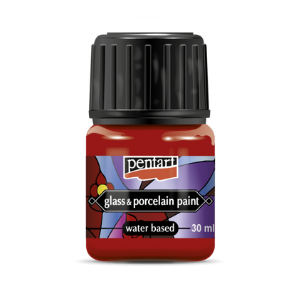 Pentart Pintura para porcelana y vidrio 30 ml - Rojo