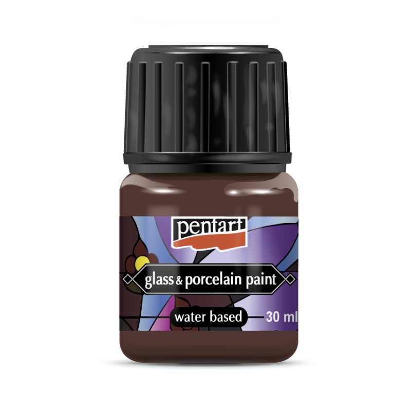 Pentart Pintura para porcelana y vidrio 30 ml - Marrón