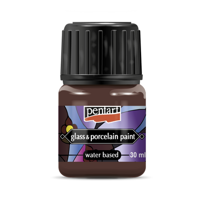 Pentart Pintura para porcelana y vidrio 30 ml - Marrón