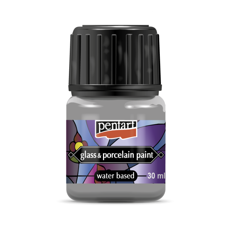 Pentart Pintura para porcelana y vidrio 30 ml - Plata