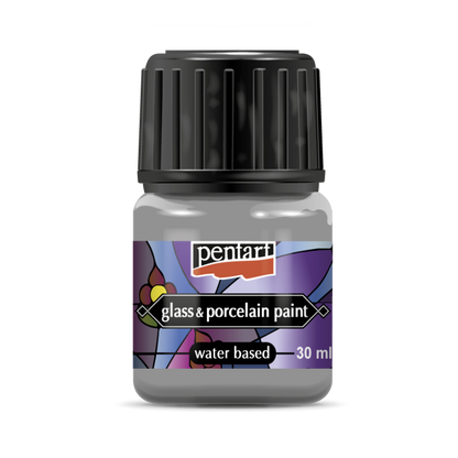 Pentart Pintura para porcelana y vidrio 30 ml - Plata