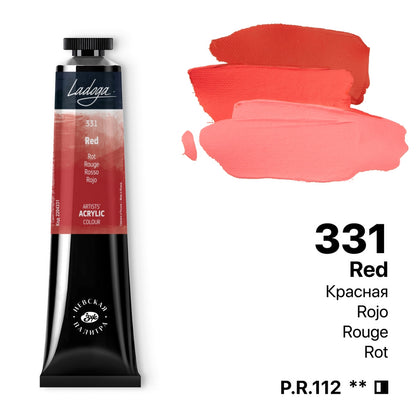 Ladoga Acrylic Paint 46 ml - Rojo