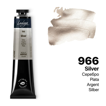 Ladoga Acrylic Paint 46 ml - Plata